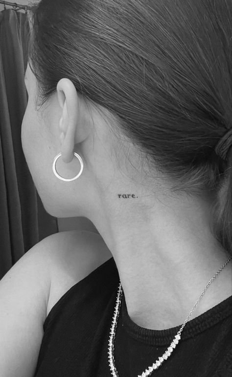 Side Neck Tattoo, Small Girly Tattoos, Neck Tattoos Women, Small Pretty Tattoos, Petite Tattoos, Classy Tattoos, Small Hand Tattoos, Discreet Tattoos, Girly Tattoos