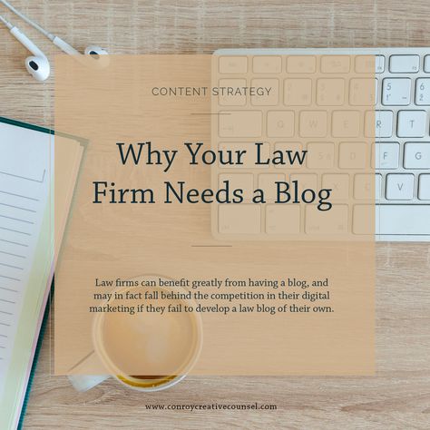 Why Your Law Firm Needs a Blog --- Law firms can benefit greatly from having a blog, and may in fact fall behind the competition in their digital marketing if they fail to develop a law blog of their own. #lawfirm #blog Law Firm Office Aesthetic, Law Firm Office, Law Practice, Lawyer Life, Law Firm Marketing, John Tyler, Social Media Marketing Campaign, Social Media Digital Marketing, Small Business Success