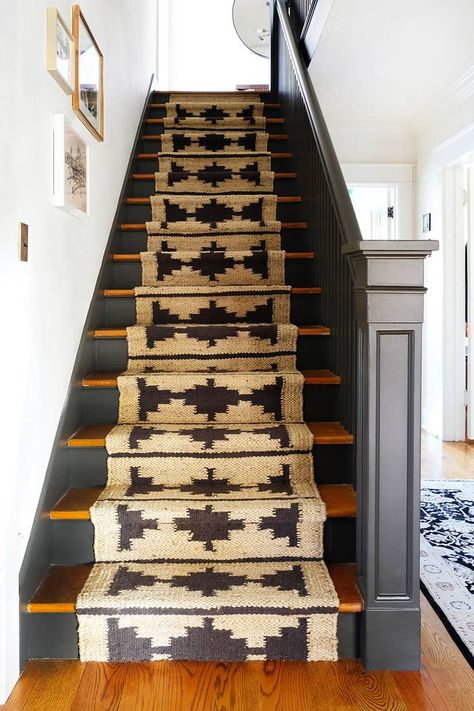 50 Easy DIY Home Decor Projects That Everyone Can Do Stairway Makeover, Jute Runner, Stair Decor, Inspire Me Home Decor, Up House, Stair Runner, Farmhouse Rugs, Style At Home, Boho Home