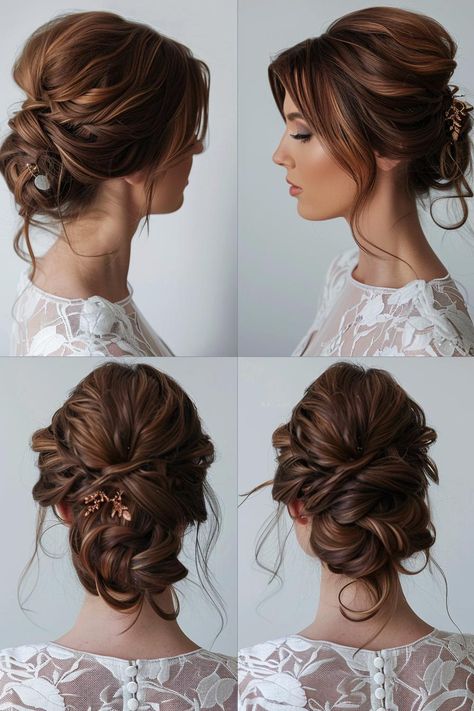 42 Stunning Wedding Hairstyles for Your Big Day Bridal Hair Romantic Updo, Updo Wedding Guest, Bridal Hair Romantic, Relaxed Updo, Formal Updo, Messy French Braids, Chic Updo, Romantic Waves, High Updo