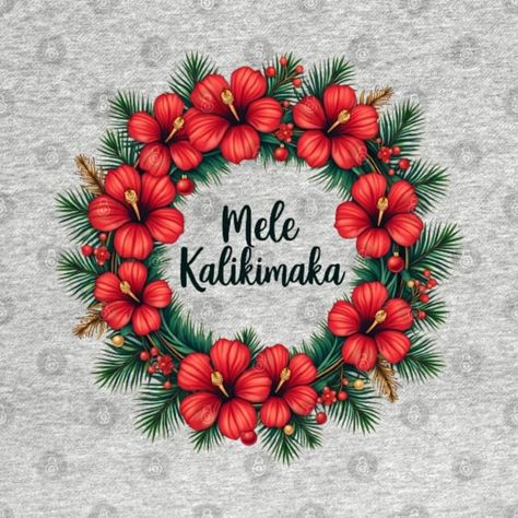 Check out this awesome 'Mele+Kalikimaka+Hawaiian+Christmas+Wreath+%7C+Tropical+Holiday...' design on @TeePublic! Hawaiian Christmas Wreath, Christmas In Summer, Hawaii Christmas, Christmas Clip Art, Christmas Tattoo, Hawaiian Christmas, Christmas Cottage, Tropical Holiday, Mele Kalikimaka