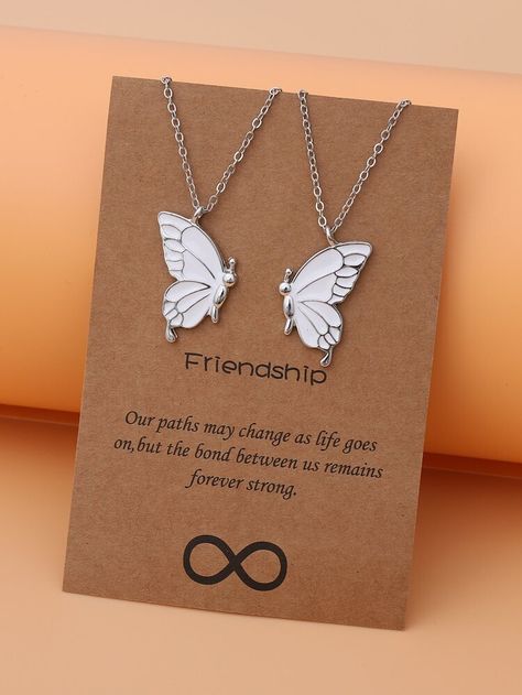 Bff Jewelry, Embellished Fashion, Friendship Jewelry, Friendship Necklaces, Butterfly Pendant Necklace, Classy Jewelry, Butterfly Jewelry, Fantasy Jewelry, Girly Jewelry