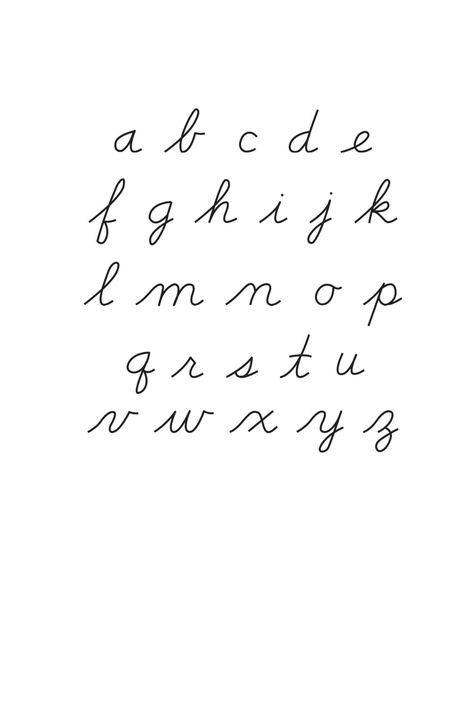 Cursive Alphabet Lowercase, Cursive Alphabet Aesthetic, Cursive Letters Aesthetic, Cute Cursive Alphabet, Lowercase Fonts Handwriting, Aesthetic Cursive Alphabet, Lowercase Cursive Letter Tattoo, Cursive Lettering Alphabet, Aesthetic Writing Font Alphabet