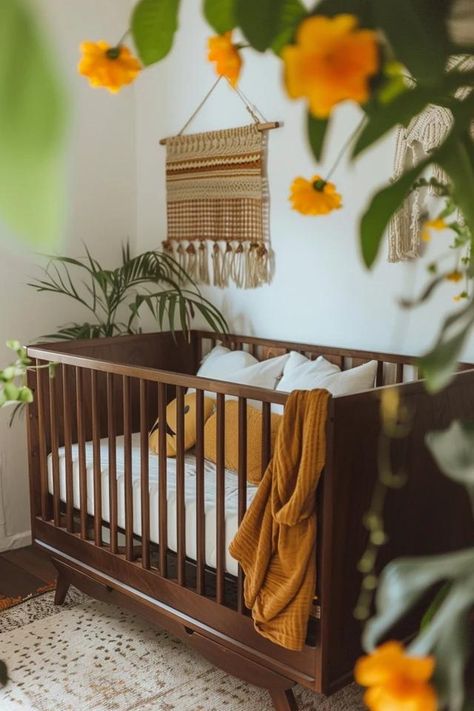 Creating Cozy Charm: Dark Brown Crib Nursery Ideas Nursery With Brown Crib, Brown Crib Nursery Boy, Dark Crib Nursery, Dark Brown Crib Nursery, Dark Wood Crib Nursery, Dark Brown Crib, Brown Crib Nursery, Dark Wood Crib, Dark Wood Nursery