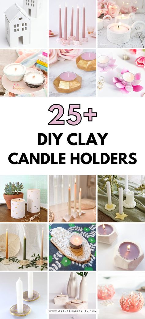 25+ DIY Clay Tea Light Holder Ideas — Gathering Beauty Tea Light Holder Diy Crafts, Diy Tea Light Holders, Clay Craft Ideas For Adults, Air Clay Candle Holder, Tea Light Candle Holders Diy Craft Ideas, Tea Light Holder Ideas, Clay Tealight Holder Diy, Diy Clay Tea Light Holder, Clay Crafts Candle Holders