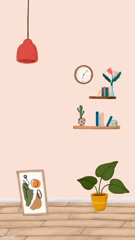 House interior mobile phone wallpaper sketch style vector | premium image by rawpixel.com / Noon Peach Pink Room, Interior Design Illustration, Watercolor Pattern Background, Mobile Phone Wallpaper, House Wallpaper, Handy Wallpaper, Silhouette Painting, Interior Sketch, Interior Illustration