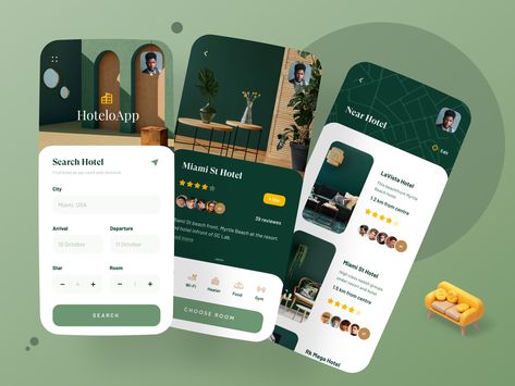 Hotel App Design, Hotel App, Hotel Booking App, Ux Design Principles, Notion Ideas, Real Estate Website Design, Card Ui, Mobile Application Design, Stadium Design