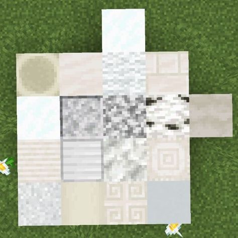 Mix a few of these blocks together to decide a similar color palette for your builds!

Let me know what you think!

Youtube: FritzHitz https://www.youtube.com/user/Fritz50k

Instagram: FritzHitzYT https://www.instagram.com/fritzhitzyt/

Reddit: FritzHitz https://www.reddit.com/user/FritzHitz

Twitter: ItzFritzHitz https://twitter.com/ItzFritzHitz White Block Palette Minecraft, White Gradient Minecraft, Minecraft White Blocks, Minecraft White Color Palette, Minecraft White Palette, Minecraft Building Block Palette, Mc Color Palette, Minecraft Color Schemes, Minecraft Blocks Pattern