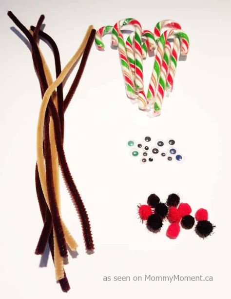 Candy Cane Poem, Reindeer Crafts, Candy Cane Sleigh, Candy Cane Reindeer, Candy Cane Gifts, Candy Cane Crafts, Reindeer Craft, Best Christmas Recipes, Christmas Crafts For Adults