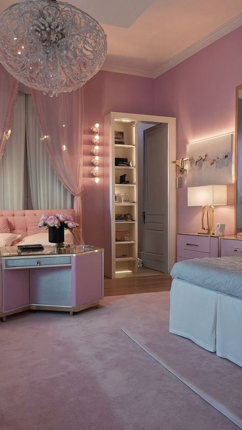 Transform your bedroom with these stunning pink bedroom ideas From soft teens' rooms to elegant black and gray decor explore a variety of styles including dark rose accents and small white kids' spaces Find inspiration for green and girly rooms as well as dusty hues Pink Bedroom Design Ideas, Dark Pink Wall Paint, Room Decor Bedroom Black, Dark Pink Room, Black Pink Room, Black And Pink Room Ideas, Bedroom Ideas Black And White, Black And Pink Room, Pink Room Ideas