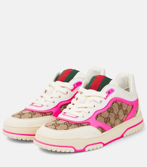 Gucci Re-Web leather sneakers in white - Gucci | Mytheresa Gucci Sneakers Women, Sneakers Gucci, Spring Sunglasses, Minimal Shoes, Gucci Shoes Sneakers, Bridal Bag, Gucci Sneakers, Luxury Crossbody, Sneakers Women