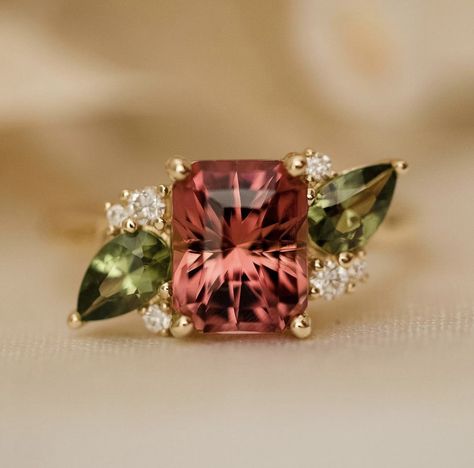 Precious Jewels, Custom Ring, Jewelry Lookbook, Tourmaline Ring, Pretty Rings, Dream Jewelry, Favorite Rings, Pretty Jewellery, Pink Tourmaline