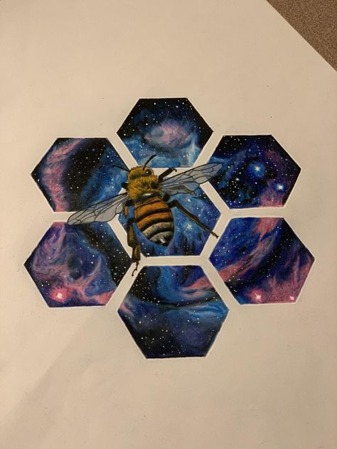 One With The Universe, Hexagon Tattoo, Honeycomb Tattoo, Galaxy Tattoo, Humor Videos, Space Tattoo, Dark Art Tattoo, Lips Drawing, Interesting Photos