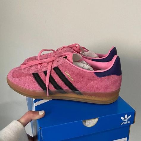 Adidas Gazelle indoor Pink Adidas Gazelle Indoor Pink, Adidas Gazelle Pink, Pink Gazelles, Adidas Gazelle Indoor, 2024 Aesthetic, Cute Horse Pictures, Shoe Inspo, Horse Pictures, Clothes Ideas