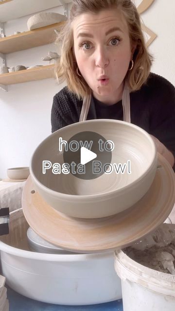 20K views · 1.2K likes | Lea Starke on Instagram: "how to Pasta Bowl my loves. next time we will do the  how to eat from Pasta Bowl okay? who wants to cook for me? • • • #throwing #wheelthrown #wheelthrownpottery #wheelthrowing #pottery #ceramics #ceramica #wheelthrownceramics #potterygirl #potterystudio #potteryhome #potterylove #art #artist #potteryprocess #processvid #ceramicart #mud #hands #keramik #keramikliebe #töpfern #töpferei #keramikgeschirr #potteryteacher #potteryclass" Wheel Thrown Pasta Bowls, Throwing A Pottery Bowl, Throw A Bowl On Wheel, Wheel Throwing Bowl, How To Make A Ceramic Bowl, Big Pottery Ideas, Pasta Bowl Ceramic, How To Do Pottery, Ceramic Pottery Inspiration