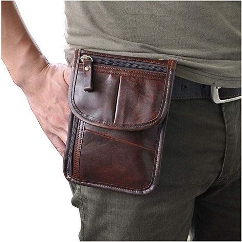 Mens Waist Bag, Leather Belt Pouch, Key Purse, Case Mobile, Belt Pack, Small Messenger Bag, Waist Pouch, Leather Fanny Pack, Belt Purse