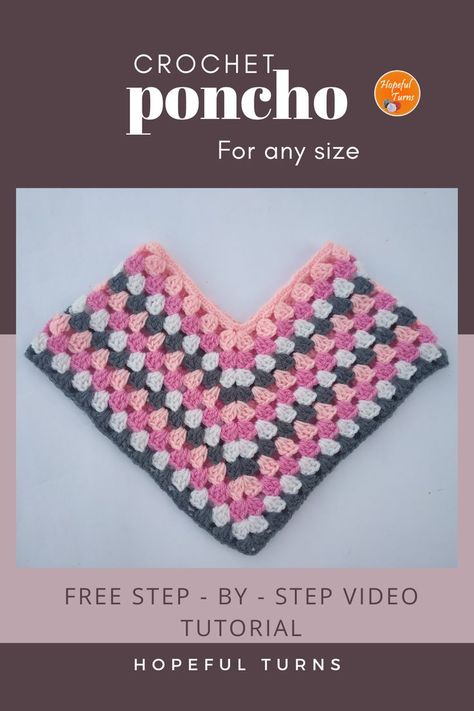 Granny Square Poncho Pattern Free, Granny Square Poncho Pattern, Square Poncho Pattern, Crochet Granny Square Poncho, Kids Poncho Pattern, Crochet Poncho Patterns Kids, Crochet Poncho Patterns Easy, Prosciutto Asparagus, Granny Square Poncho