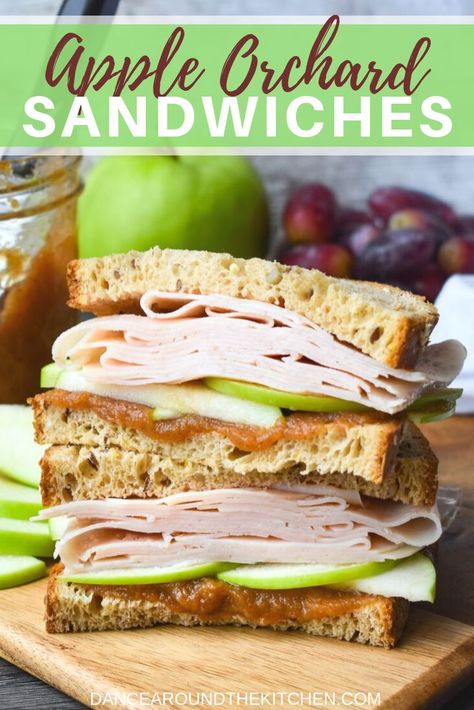 Turkey Apple Sandwich, Apple Turkey, Apple Sandwich, Tea Sandwiches Recipes, Homemade Apple Butter, Deli Turkey, Sliced Turkey, Simple Sandwiches, Turkey Sandwiches