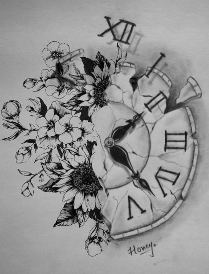 Time Is Running Out Tattoo, Floral Clock Tattoos For Women, Female Clock Tattoo Design, Hourglass Tattoo Designs, Time Cast A Spell On You Tattoo, Stopwatch Tattoo Women, Women Clock Tattoo, Fine Line Clock Tattoo, Watch Tattoos For Women