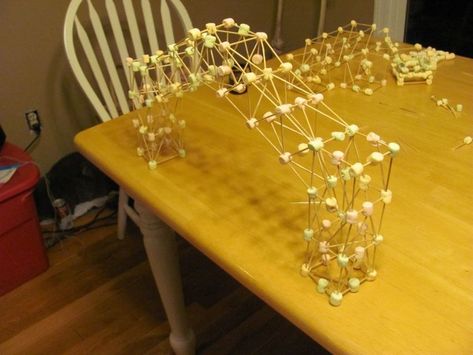 Marshmallow-Toothpick Structures: 5 Steps Marshmallow Crafts For Kids, Marshmallows And Toothpicks, Toothpick Crafts, Summer Lesson Plans, Marshmallow Crafts, Steam Challenges, Engineering Challenge, Maker Space, Lego Activities