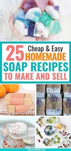 These Homemade Soap Recipes For Beginners are AMAZING! There are all kinds of different soaps you can make that smell so good. And you can make and sell them! Definitely worth trying these diy soaps! #DIY #soaprecipes Diy Soaps To Sell, Homemade Soaps For Beginners, Diy Homemade Soap, Soap Diy Homemade, Homemade Soap Recipes For Beginners, Soap Recipes For Beginners, Diy To Sell, Soap Making For Beginners, Diy Soap Bars