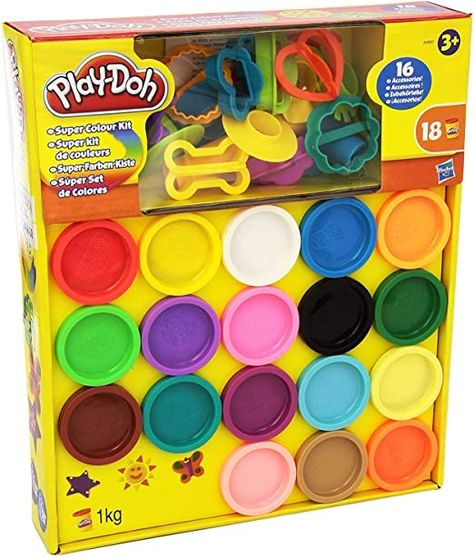 Play-doh Super Color Kit, 18 Fun Colors, 16 Tools and Accessories : Amazon.co.uk: Toys & Games Play Dooh, Creative Christmas Presents, Play Doh Kits, Kids Play Dough, Disney Princess Toys, Image Spiderman, Play Mobile, Frog Decor, Kids Pop