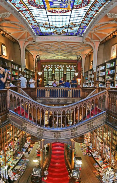 Narrow Facade, Beautiful Bookshelves, Livraria Lello, Literary Travel, Neo Gothic, Beautiful Library, Wooden Ceiling, Joe Montana, Visit Portugal