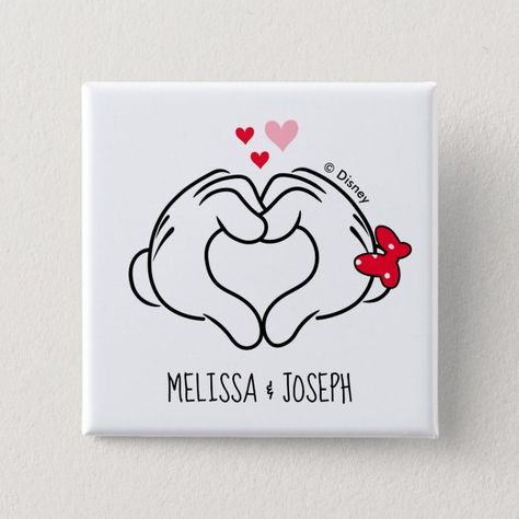 Heart Sign With Hands, Disney Cricut, Mickey Hands, Disney Silhouette, Disney Valentines, Lavender Blush, Cricut Designs, Custom Buttons, Mickey And Minnie