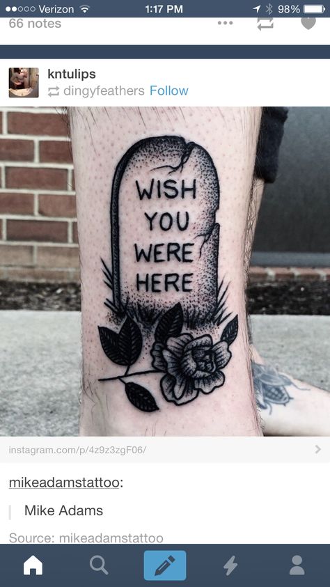 Wish you were here x Flash Art Tattoos, Tombstone Tattoo, Rip Tattoo, Kunst Tattoos, Traditional Tattoo Sleeve, Spooky Tattoos, Sleeve Ideas, Traditional Tattoo Art, Wish You Were Here