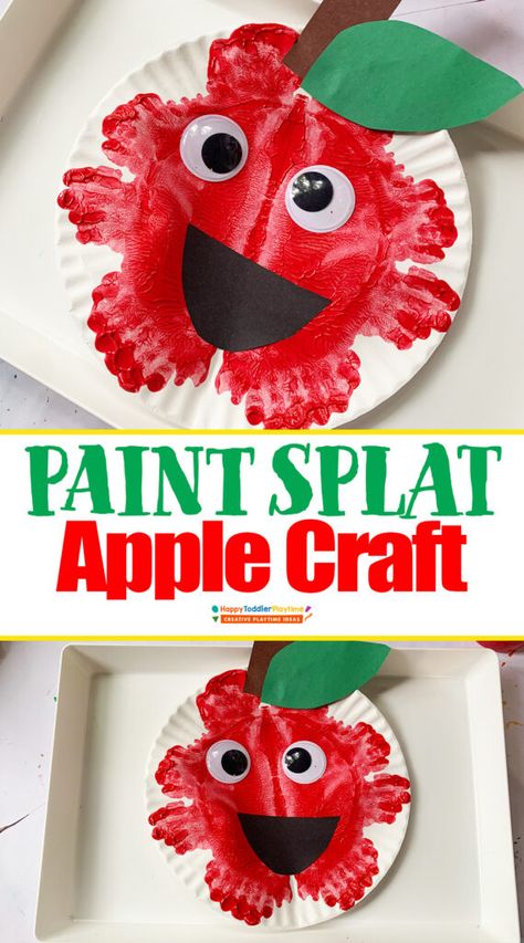 This ultra-fun and slightly messy Paint Splat Apple Craft that promises bursts of joy and a basketful of learning for the little crafters. September Childcare Themes, Preschool Simple Crafts, September Art Activities For Kids, Johnny Apple Seed Crafts For Toddlers, Fall Kids Arts And Crafts, Toddler Arts And Crafts August, Learning Colors Preschool Crafts, Sept Crafts For Toddlers, Seasons Project For Preschool