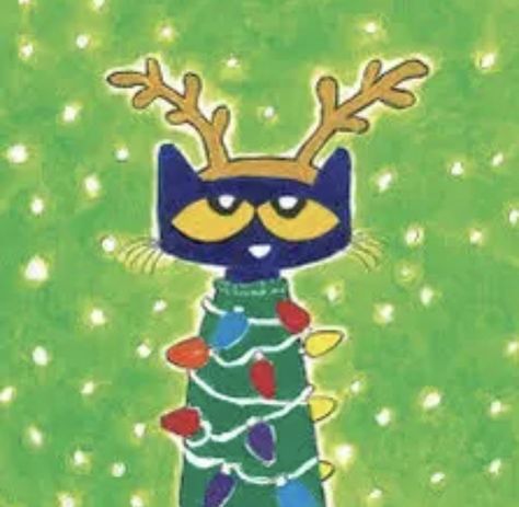 Pfp Pete The Cat, Pete The Cat Painting, Pete The Cat Christmas Wallpaper, Christmas Pete The Cat, Iconic Christmas Characters, Cartoon Christmas Pfp, Christmas Profile Pics Aesthetic, Christmas Pfp Cartoon, Pete The Cat Pfp