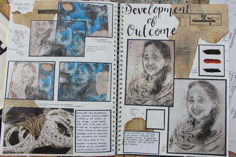 AL2 Fine Art A3 White Sketchbook Outcome Development Component 1 Environment Thomas Rotherham College 2017 Studio Art Folio, Brown Sketchbook, Intaglio Printing, Process Journal, Mind Map Art, Art Analysis, Photography Sketchbook, Sketchbook Layout, Art Alevel