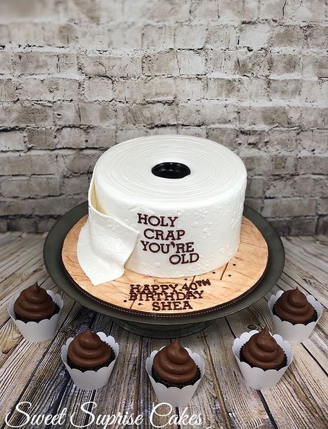 PORTFOLIO | Clearwater, FL | Sweet Suprise Cakes, LLC Over The Hill Birthday Cakes, 65th Birthday Cake Ideas, 65th Birthday Cake, 21st Birthday Cake For Guys, Over The Hill Cake, 40th Birthday Cakes For Men, Toilet Paper Cake, 65 Birthday Cake, 26 Birthday Cake