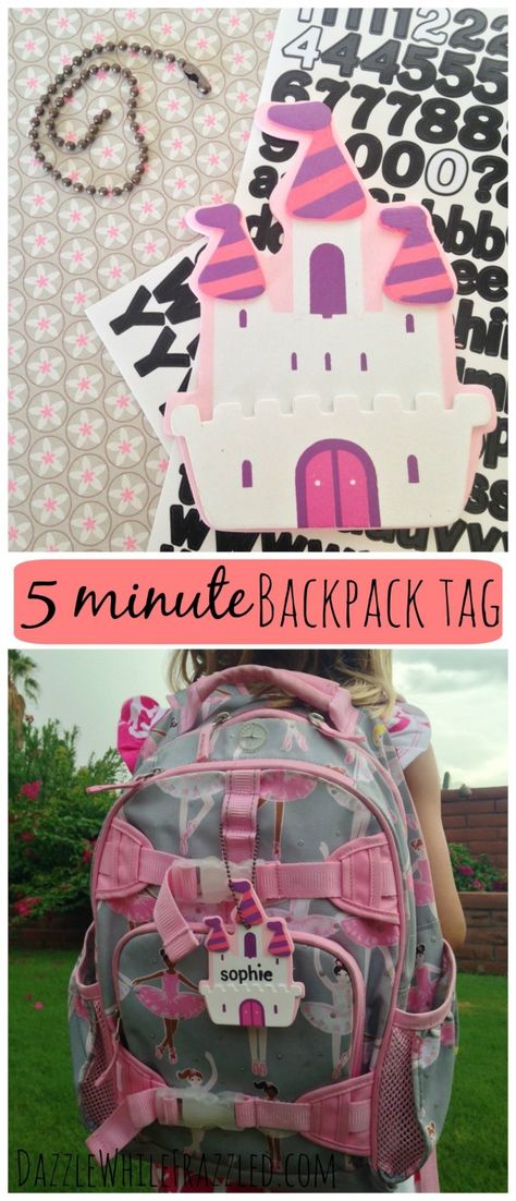 Back To School – 5 Minute Bag Tag #sewing #sewingpatterns #freesewingpatterns #backpack #DIY #kidscrafts #backtoschool #bagtags #nametags Diy Rucksack, Diy Backpack Pattern, Monday Funday, Back To School Crafts, Diy Backpack, Back To School Backpacks, Backpack Pattern, Backpack Tags, Kids' Crafts