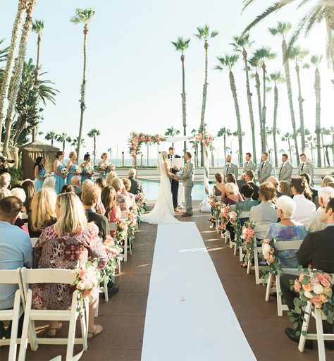 Waterfront Beach Front Huntington Beach, CA Dreamy Beach Wedding, Dreamy Beach, Huntington Beach Ca, Huntington Beach, Pretty Design, Beach Resort, Sky High, Beach Resorts, Love A