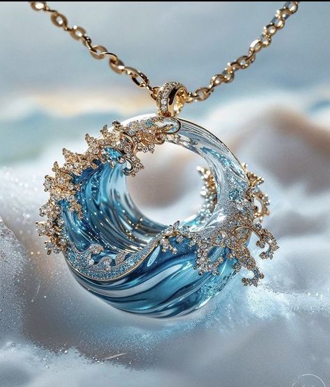 Water Inspired Jewelry, Water Jewelry, Ethereal Jewelry, Magic Jewelry, Pretty Jewelry Necklaces, Estilo Hippie, Magical Jewelry, Jewelry Accessories Ideas, Fancy Jewellery