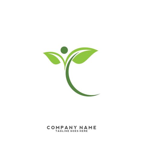 logotipo de hojas verdes. planta naturaleza eco jardín icono estilizado vector botánico. Company Names, App Design, Nutrition, Quick Saves, Design