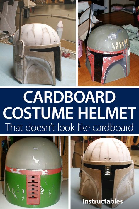 Star Wars Costumes Diy, Disfraz Star Wars, Boba Fett Costume, Mandalorian Costume, Cardboard Costume, Boba Fett Helmet, Mandalorian Cosplay, Star Wars Helmet, Star Wars Crafts