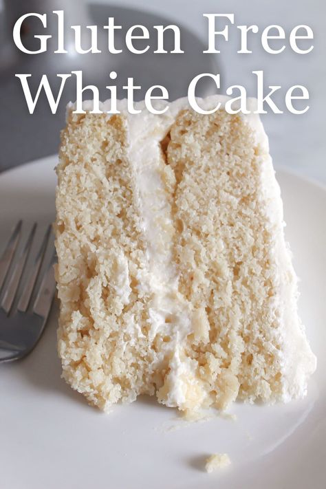 This tender, fluffy, gluten-free white cake recipe will defy your expectations of gluten-free baking! It's sweet, flavorful, and the perfect cake for your next birthday party or event! Gluten Free White Cake Recipe, Wedding Cakes Recipe, Gluten Free White Cake, Gluten Free Birthday Cake, Gluten Free Vanilla Cake, Best Wedding Cakes, Gluten Free Cake Recipe, Recipe Gluten Free, White Cake Recipe