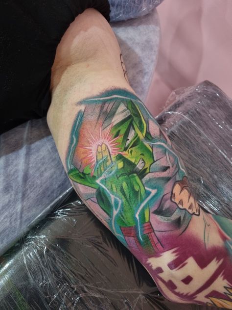 Piccolo Dbz Tattoo, Piccolo Dbz Art, Dragon Ball Z Piccolo, Anime Sleeve, Dbz Tattoo, Dbz Art, Dragon Ball Z, Dragon Ball, Art Tattoo