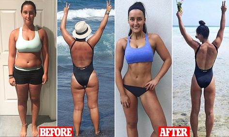 How woman transformed her body in just 16 weeks - WITHOUT obsessive exercise or restrictive dieting | Daily Mail Online Body Transformation Women, Transformation Du Corps, 12 Week Body Transformation, Ectomorph Workout, Crossfit Body, Workout Man, Transformation Fitness, Nutritional Cleansing, 16 Weeks