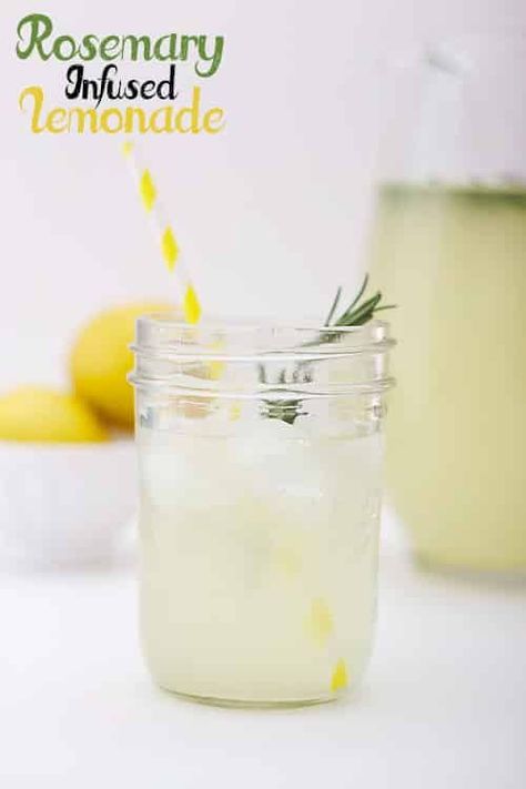 rosemary infused lemonade Drinks Lemonade, Rosemary Lemonade, Coconut Water Recipes, Infused Lemonade, Steak Dinner Sides, Plant Based Lunch, Infused Water Recipes, Fruit Infused Water, Summer Grilling Recipes