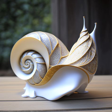 Snail Sculpture Ideas, Snail Art, Pottery Animals, Shell Collection, Hand Building, Unusual Art, Animal Sculpture, Pottery Crafts, Ceramics Pottery Art