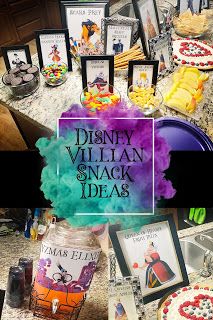 Eppersons Exploring Eternity: Disney Villainous Party Snacks Ideas Disney Villains Desserts, Disney Villains Recipes, Disney Villian Cookies, Disney Villain Birthday Party Ideas, Disney Villain Bachelorette Party, Disney Villain Food Ideas, Disney Villain Party Food, Villians Party Ideas, Disney Villain Desserts