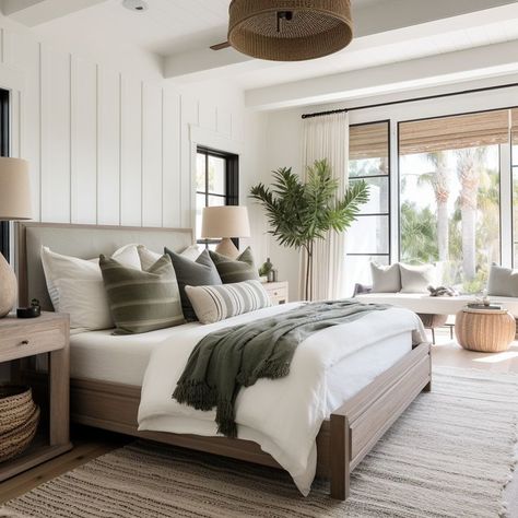 Cape Cod Bedroom Aesthetic, Coastal Mountain Home, Organic Modern Beach House, Coastal Theme Decor, Master Bedrooms Coastal, California Beach House Exterior, California Interior Design Style, California Aesthetic Home, Modern Beach House Interior Design