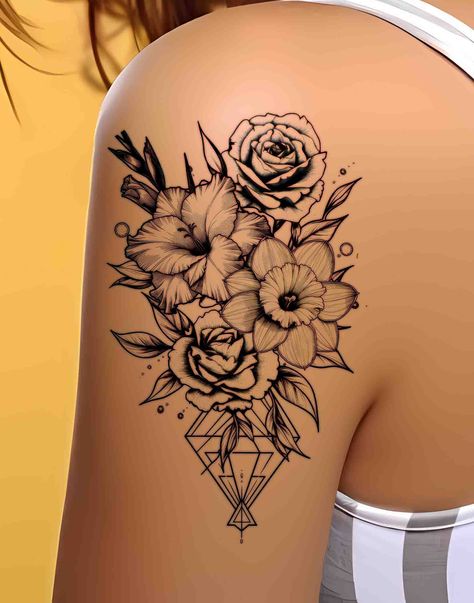 Daffodil And Roses Tattoo, Morning Glory Daffodil Tattoo, Gladiolus And Rose Flower Tattoo, Rose And Daffodil Tattoo, Challenges For Couples, Flower For June, August Birth Flower Tattoo, The Harbingers, Carnation Flower Tattoo