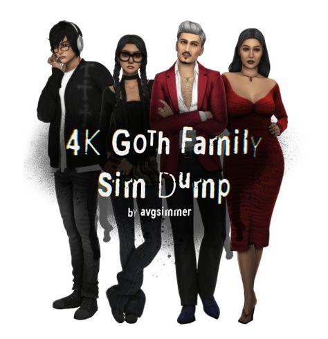 Sims 4 Dump, Goth Family, Bella Goth, Followers On Tiktok, Sims 4 Tsr, Sims 4 Family, Sims 4 Cas Mods, Sims 4 Mm Cc, 4 Characters