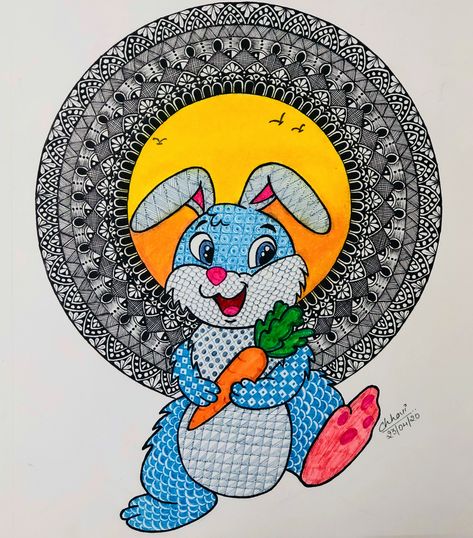 #mandala #mandalaart #mandaladesign #mandaladrawing #mandalacoloring #mandalacoloring #creativity #diy #rabbits #drawings #art #artist #artwork #artcreative #artdrawings #colorful Rabbit Mandala Art, 3d Mehendi, Rabbit Mandala, Mandela Drawing, Math Border, Cartoon Mandala, Mandala Creative, Large Canvas Art Abstract, Mandala Illustration