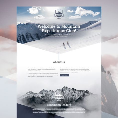 Hero Image Design Inspiration, Print Ad Design Inspiration, Hero Images Web Design, Mountain Website Design, Nature Website Design, Web Design Layout, Desain Ux, Diy Website Design, Travel Website Design