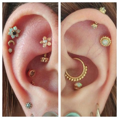 #jewelrygoals Piercings Ear, Curated Ear, Cool Ear Piercings, Piercing Inspo, Nose Pin, Ear Style, Smart Auto, Cute Ear Piercings, Cool Piercings